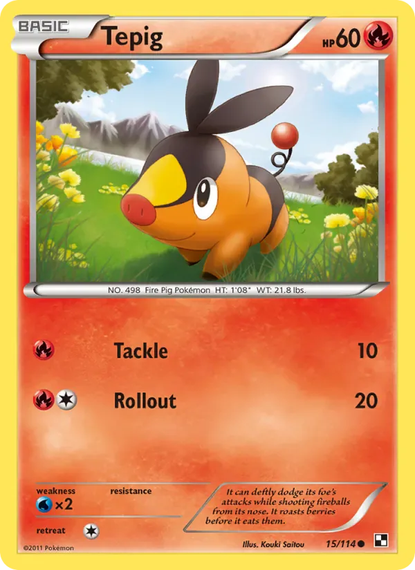 Tepig 15/114 from Black & White