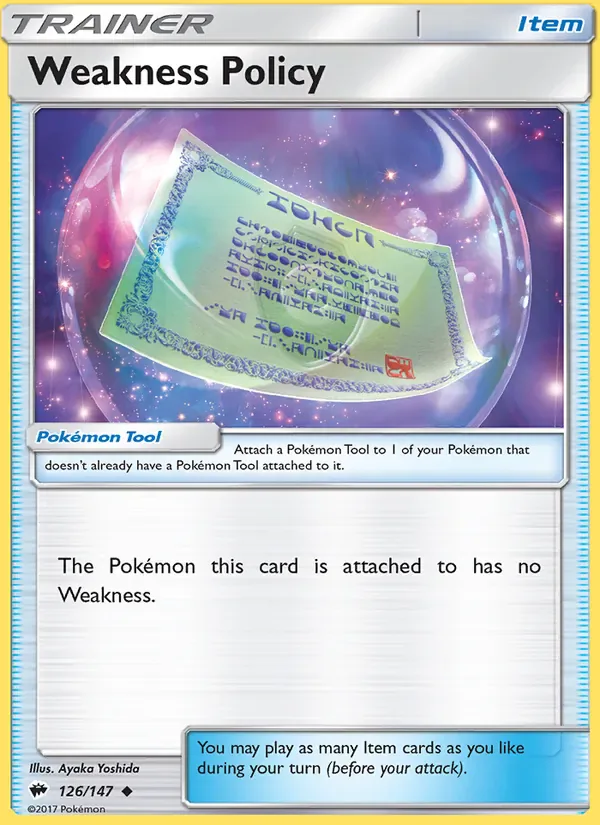 Weakness Policy 126/147 from Burning Shadows
