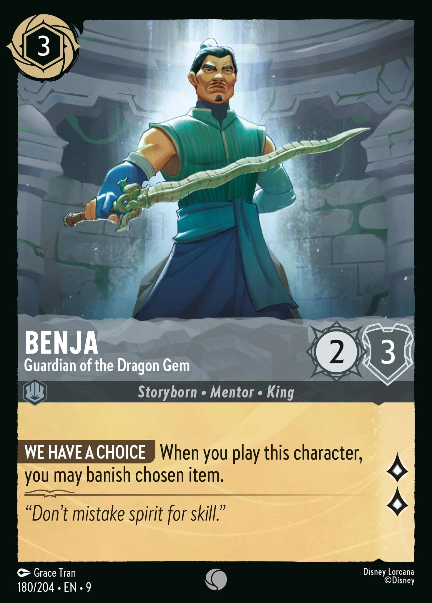 Benja - Guardian of the Dragon Gem 180/204 from Fabled