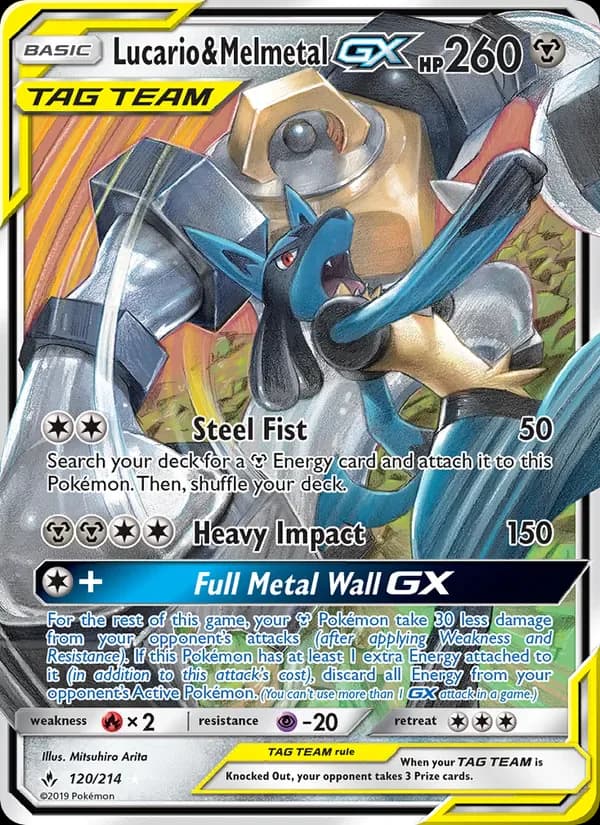 Lucario & Melmetal GX 120/214 from Unbroken Bonds