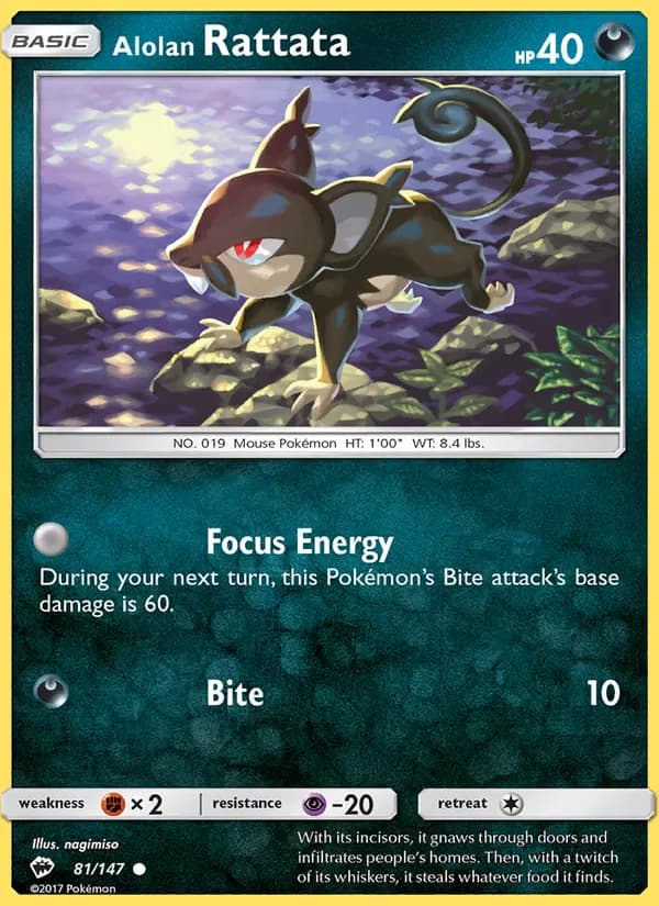Alolan Rattata 81/147 from Burning Shadows
