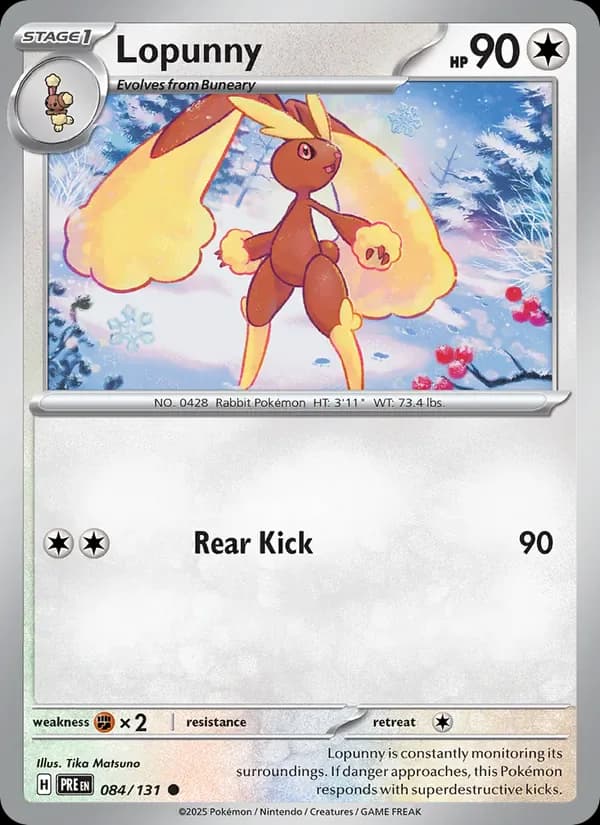 Lopunny 084/131 from Prismatic Evolutions