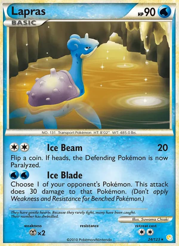 Lapras 24/123 from HeartGold & SoulSilver