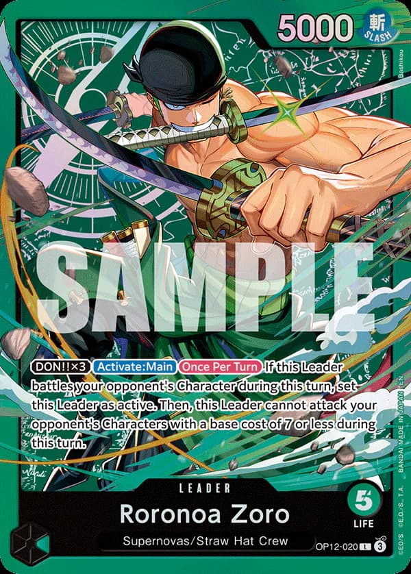Roronoa Zoro OP12-020 Official alternate printing 5