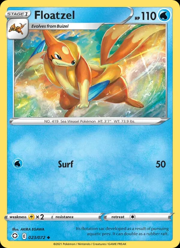 Floatzel 23/72 from Shining Fates
