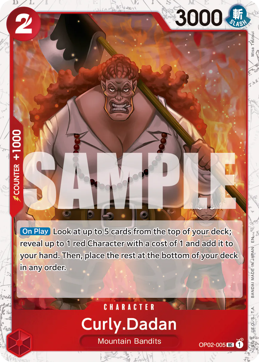 Curly.Dadan OP02-005 Official alternate printing 1