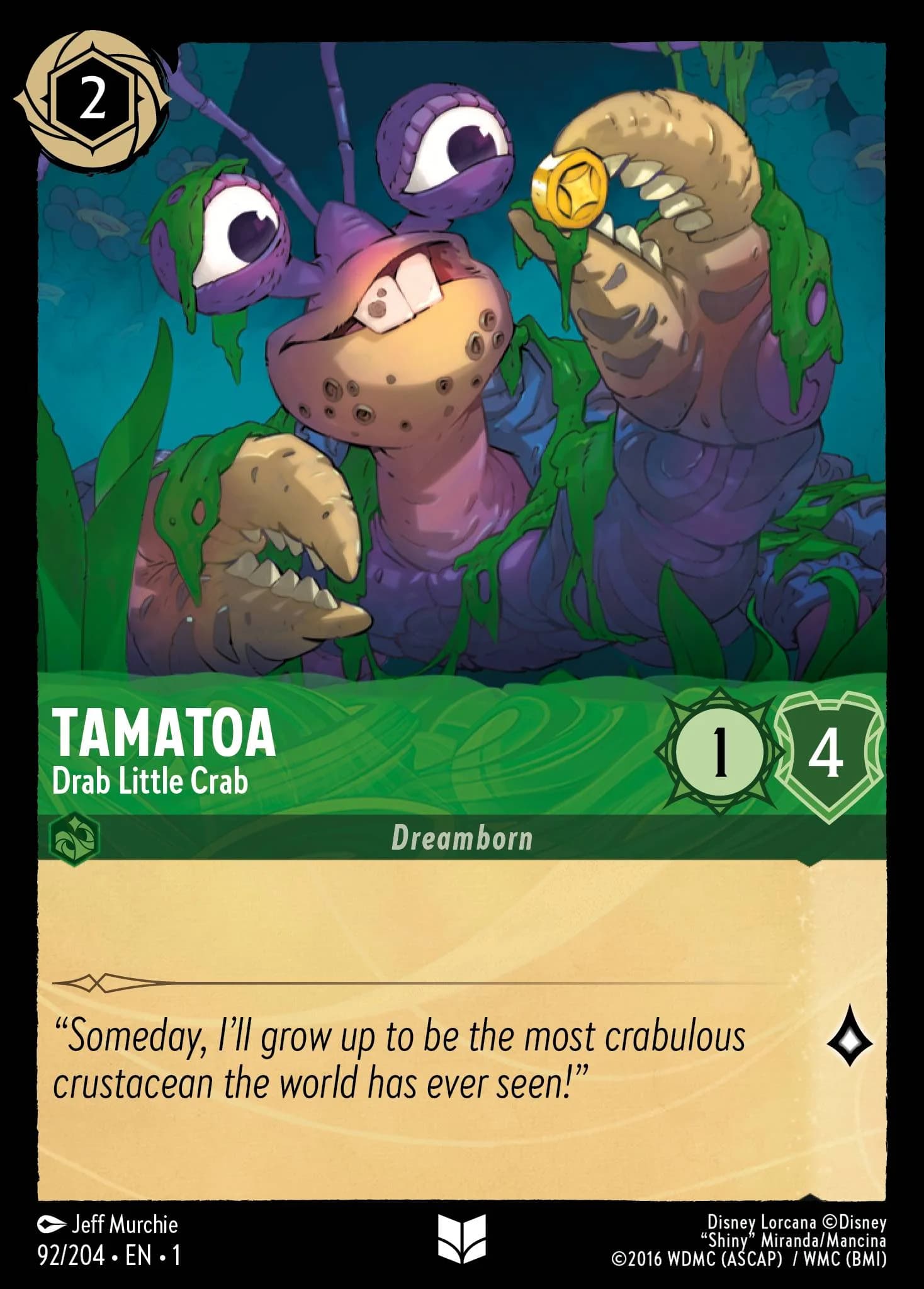 Tamatoa - Drab Little Crab 92/204 from The First Chapter