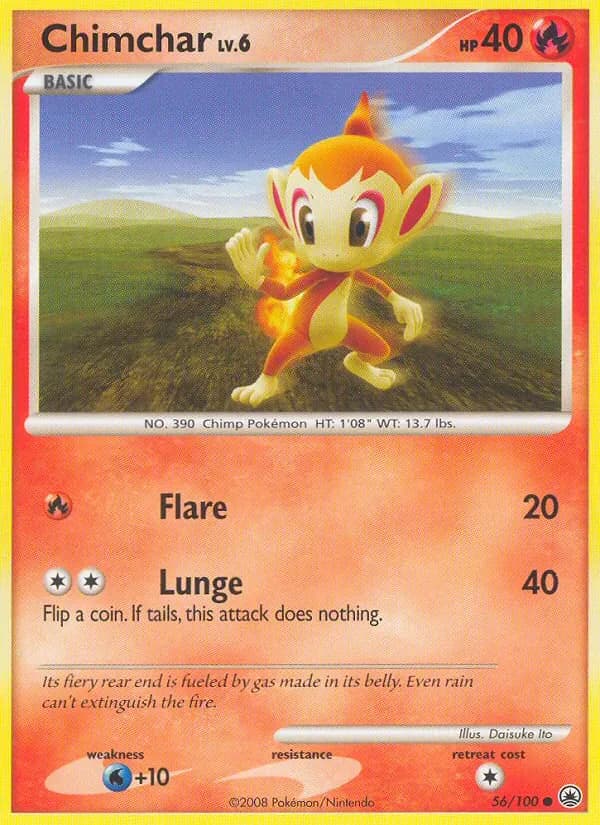 Chimchar 56/100 from Majestic Dawn