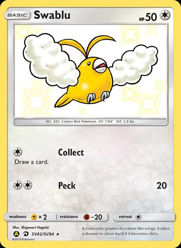 Swablu SV42/SV94 from Hidden Fates