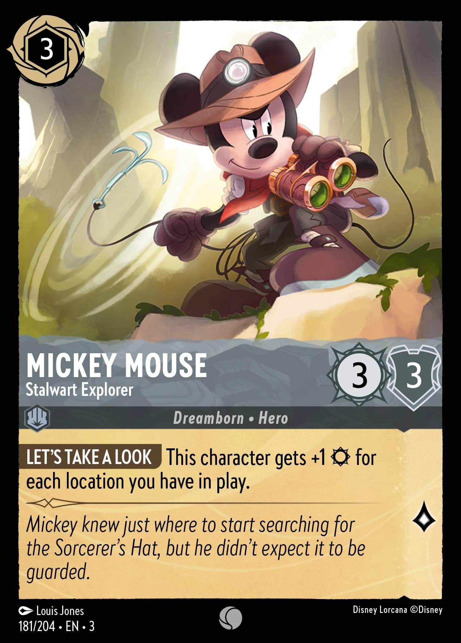 Mickey Mouse - Stalwart Explorer 181/204 from Into the Inklands
