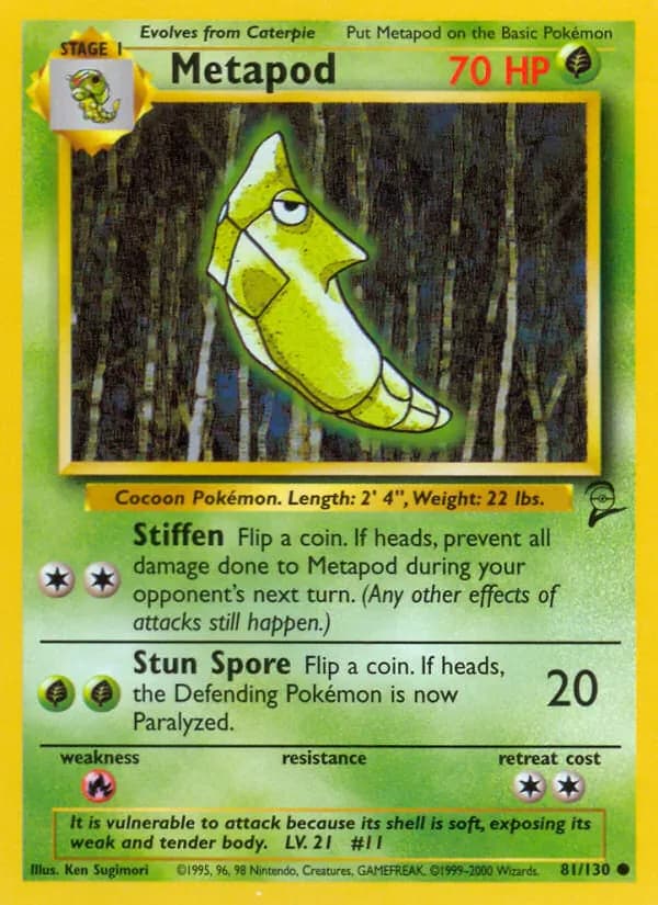 Metapod 81/130 from Base Set 2