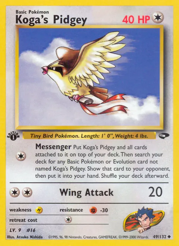 Koga's Pidgey 49/132 from Gym Challenge