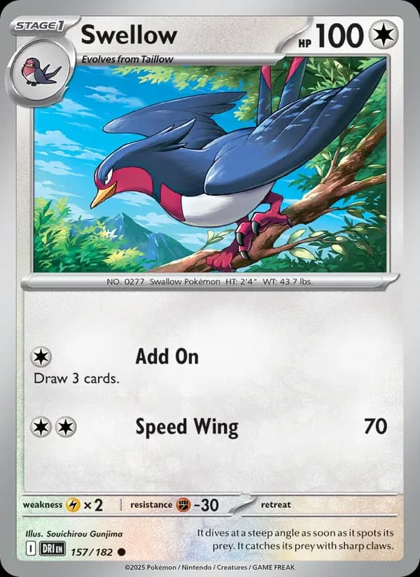 Swellow 157/182 from Destined Rivals
