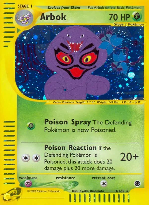 Arbok 3/165 from Expedition Base Set