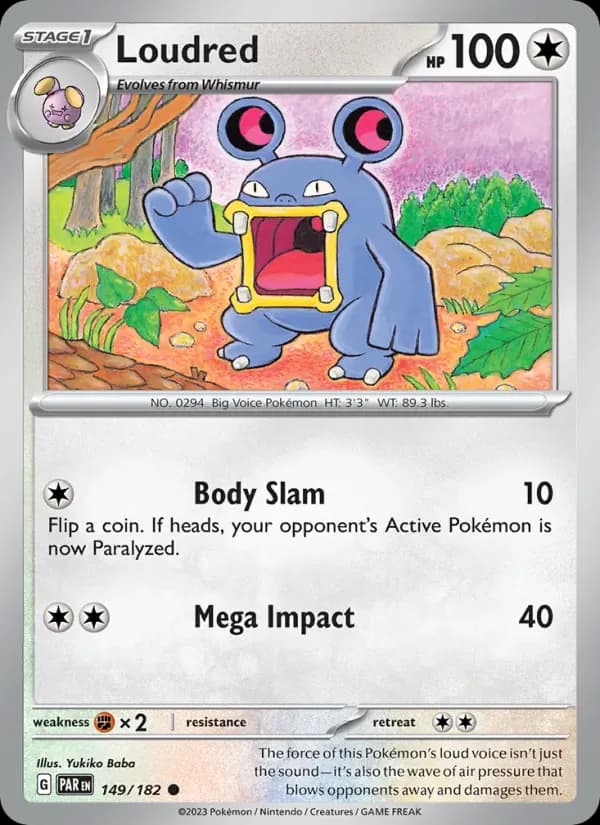 Loudred 149/182 from Paradox Rift