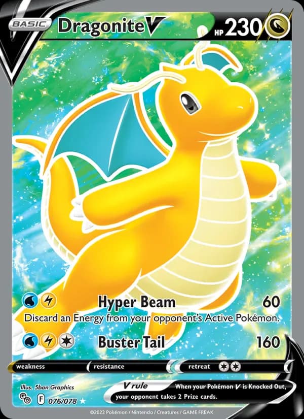 Dragonite V 076/78 from Pokemon GO