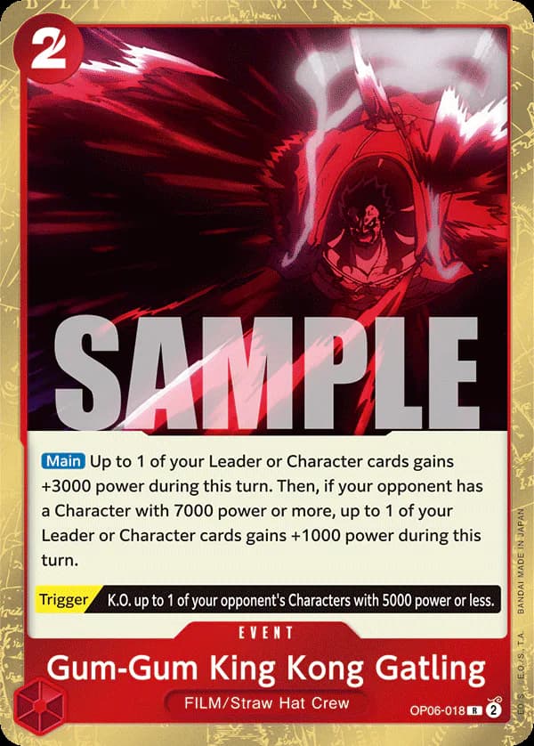 Gum-Gum King Kong Gatling OP06-018 Standard printing