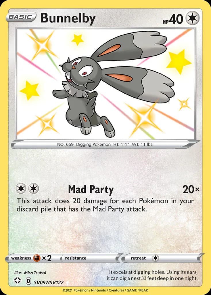 Bunnelby SV097/SV122 from Shining Fates