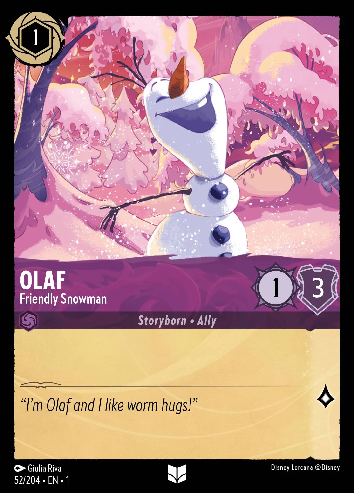 Olaf - Friendly Snowman 52/204 from The First Chapter