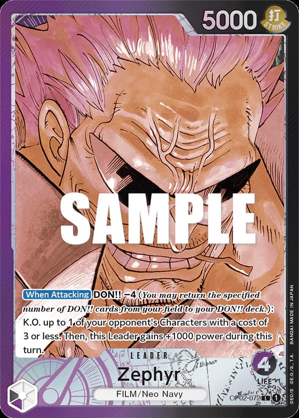 Zephyr OP02-072 Official alternate printing 1