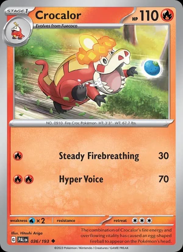 Crocalor 036/193 from Paldea Evolved