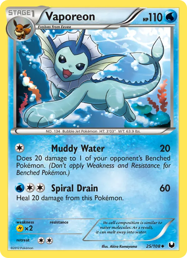 Vaporeon 25/108 from Dark Explorers