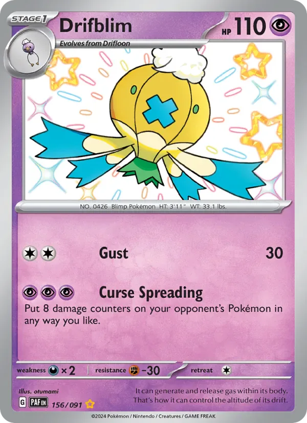 Drifblim 156/91 from Paldean Fates
