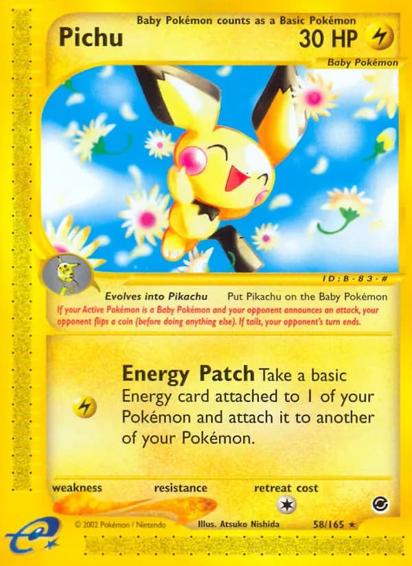Pichu 58/165 from Expedition Base Set