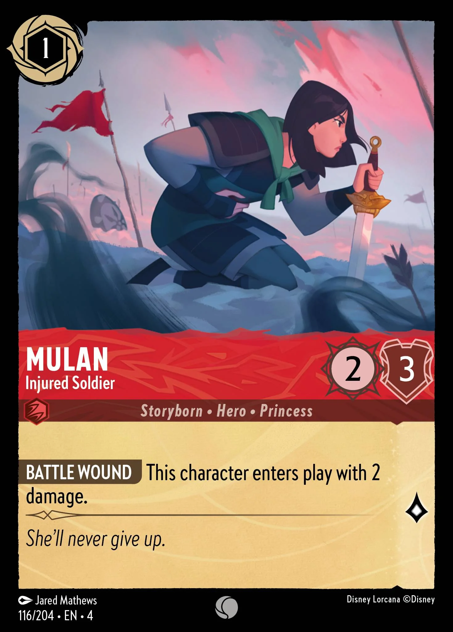 Mulan - Injured Soldier 116/204 from Ursula's Return