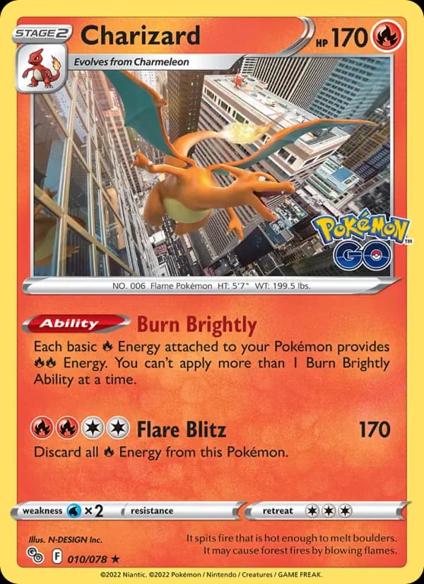 Charizard 010/78 from Pokemon GO