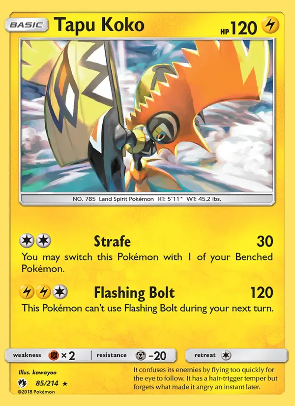 Tapu Koko 85/214 from Lost Thunder