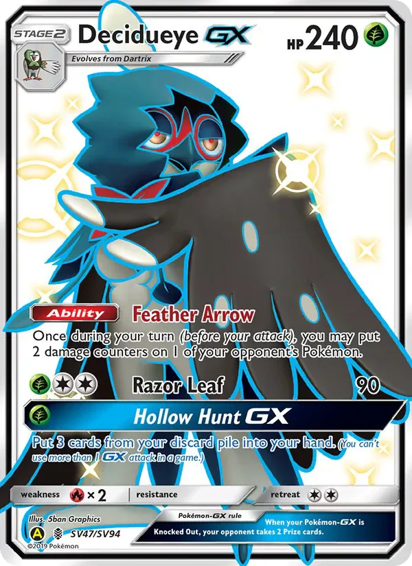 Decidueye-GX SV47/SV94 from Hidden Fates