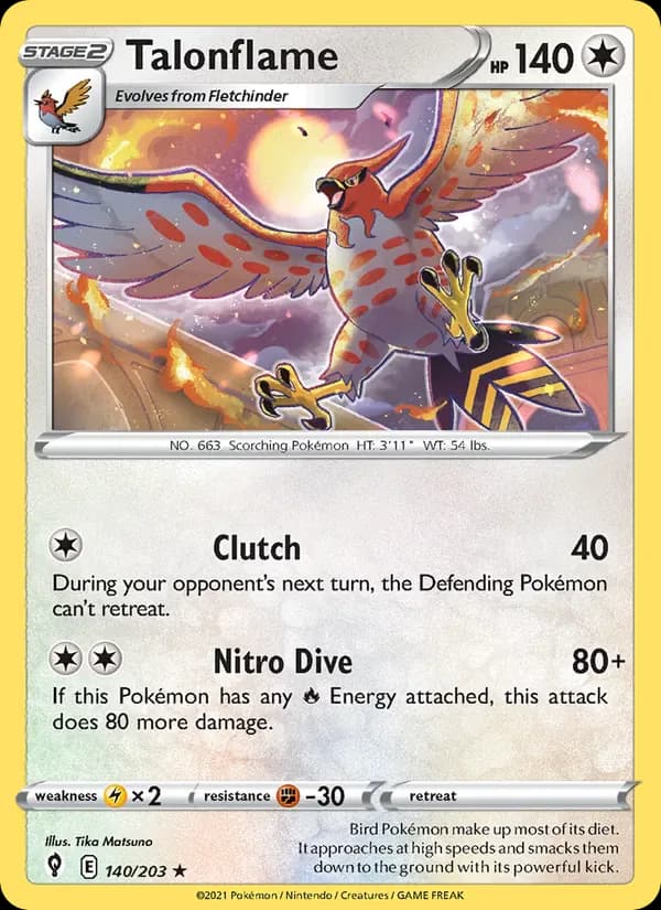 Talonflame 140/203 from Evolving Skies