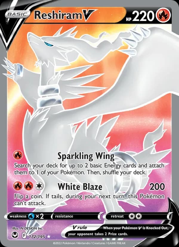 Reshiram V 172/195 from Silver Tempest