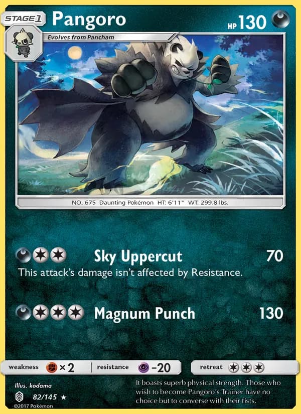 Pangoro 82/145 from Guardians Rising