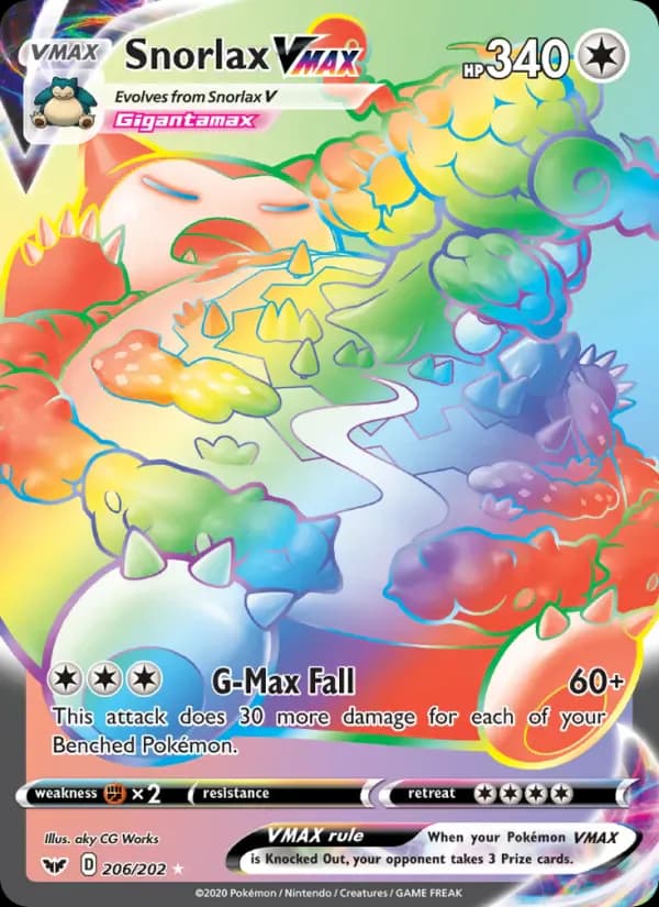 Snorlax VMAX 206/202 from Sword & Shield