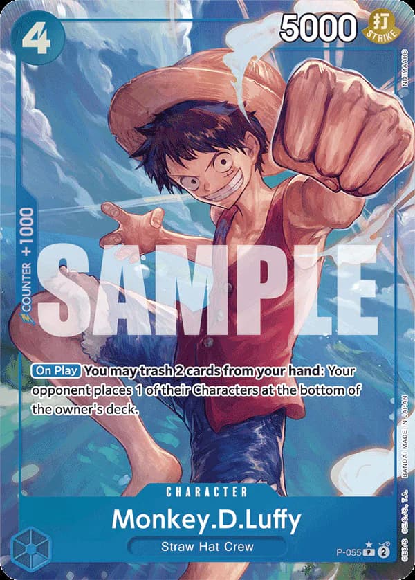 Monkey.D.Luffy P-055 Official alternate printing 3