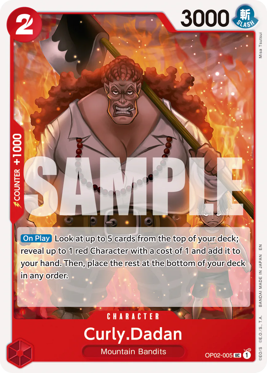 Curly.Dadan OP02-005 Official alternate printing r1