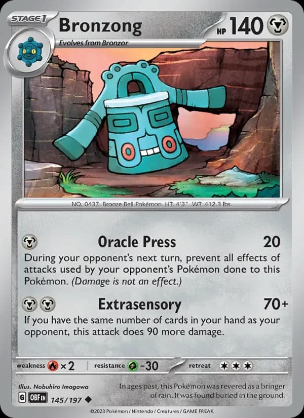 Bronzong 145/197 from Obsidian Flames
