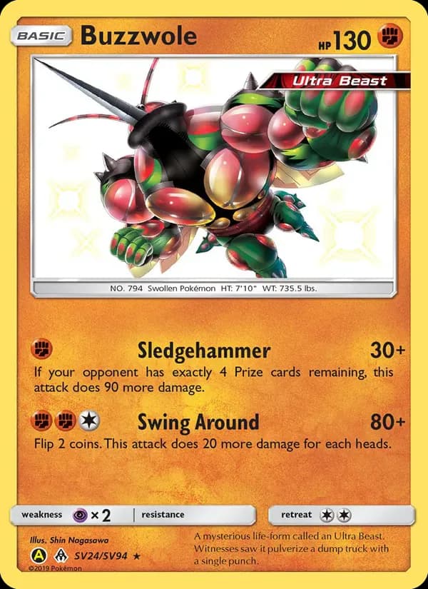 Buzzwole SV24/SV94 from Hidden Fates