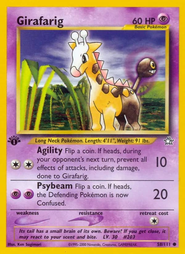 Girafarig 58/111 from Neo Genesis