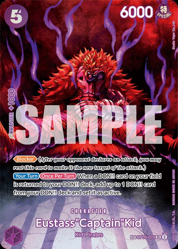Eustass"Captain"Kid OP05-074 Official alternate printing 3