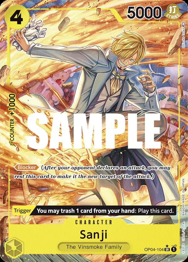 Sanji OP04-104 Official alternate printing 1