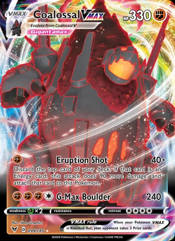 Coalossal VMAX 99/185 from Vivid Voltage