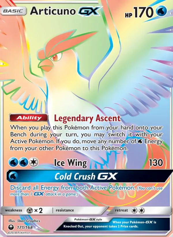 Articuno GX 171/168 from Celestial Storm