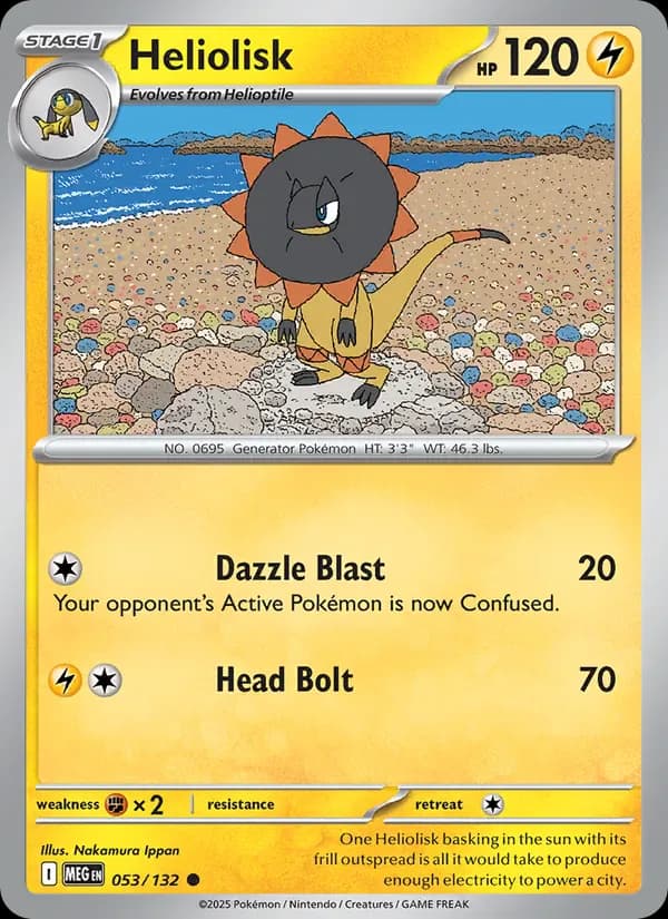 Heliolisk 053/132 from Mega Evolution