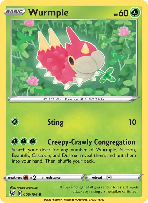 Wurmple 006/196 from Lost Origin
