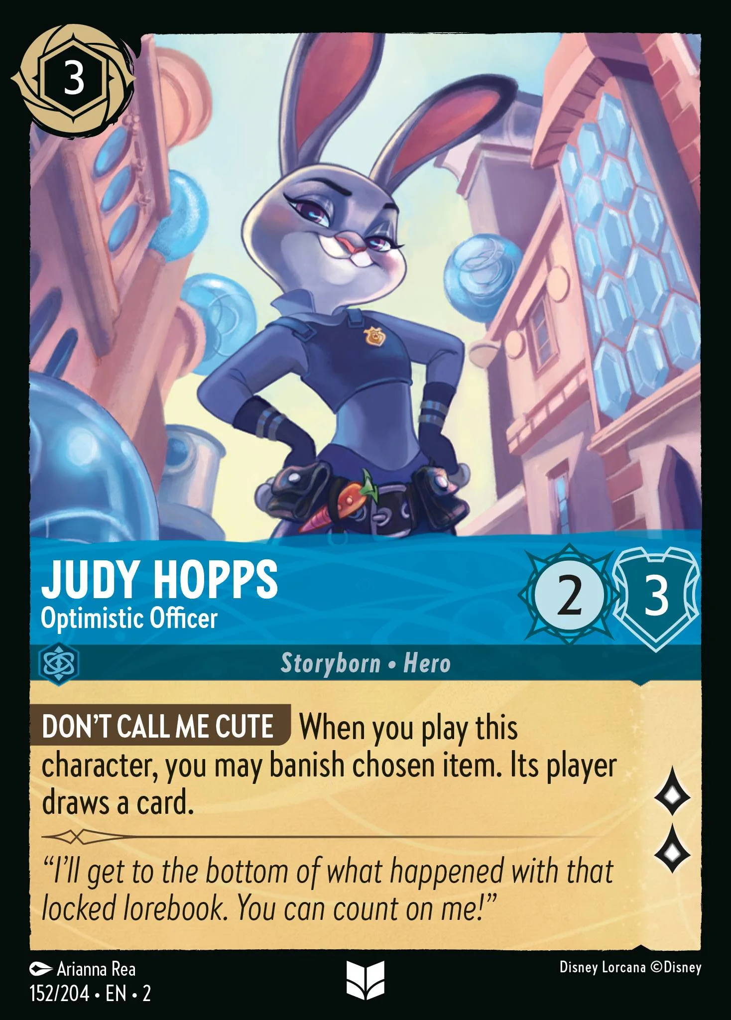 Judy Hopps - Optimistic Officer 152/204 from Rise of the Floodborn
