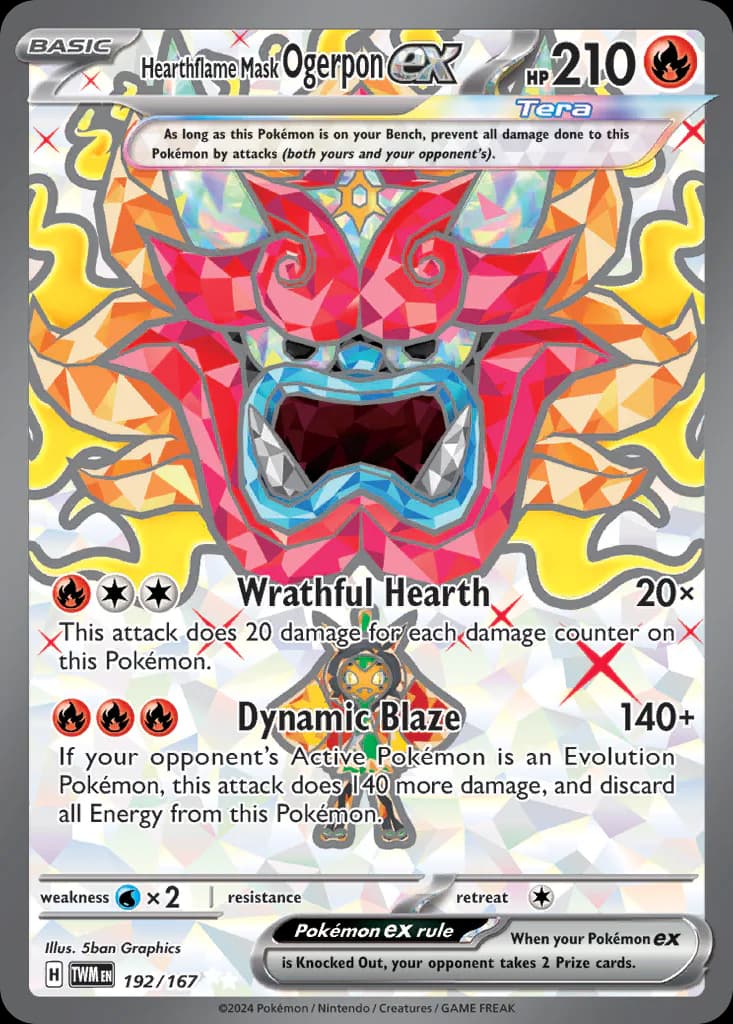 Hearthflame Mask Ogerpon ex 192/167 from Twilight Masquerade