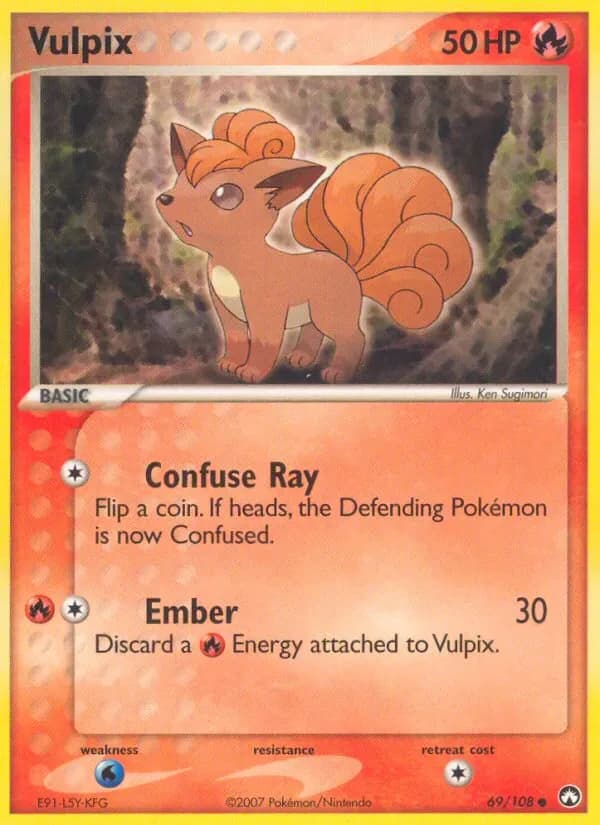 Vulpix 69/108 from EX Power Keepers
